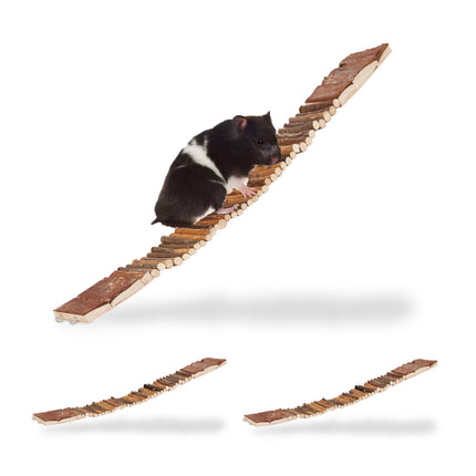 Suspension bridge rodent set of 3