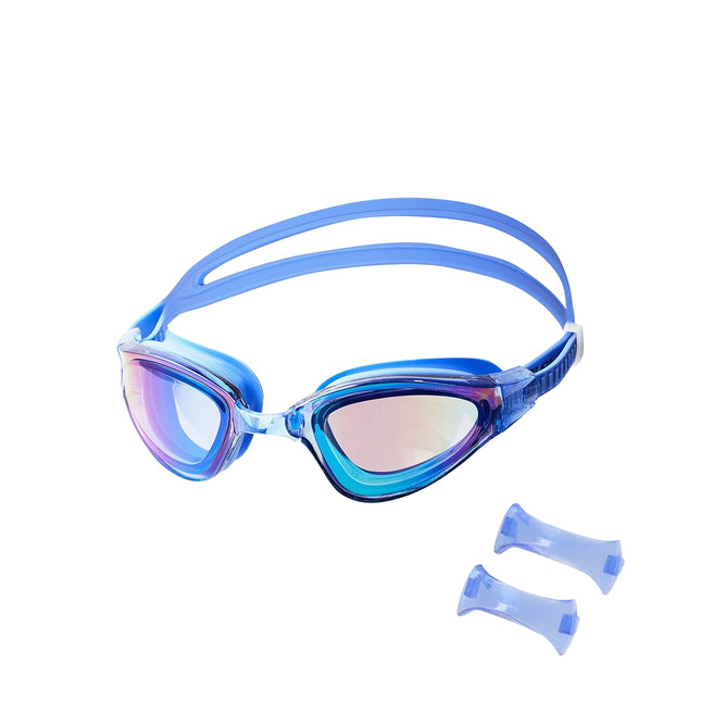 Swimming Goggles, Anti-Fog, UV Protection, Blue/Rainbow