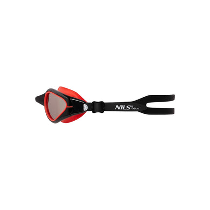 Swimming Goggles, Black/Red, Anti-Fog, UV Protection