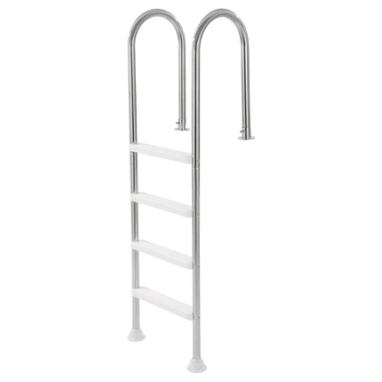 Swimming Pool Ladder, 4-Step Double Handrails, 304 Steel