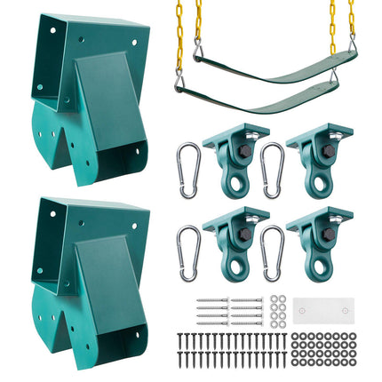 Swing Set Brackets, Heavy-Duty A-Frame Kit, 2 Seats, 4 Hangers