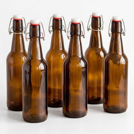 Swing-Top Glass Bottles Set Of 6 – Refillable, Airtight