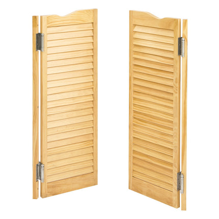 Swinging Cafe Saloon Doors, Double-Action Pine, 32 x 42 In