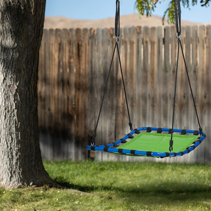 Swing with square nest in green
