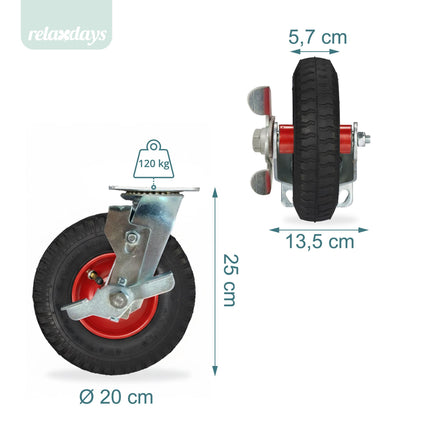 Swivel Castor Wheel with Brake, 120kg Load Capacity