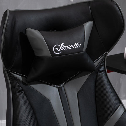 Ergonomic gaming swivel chair, adjustable height, black/grey