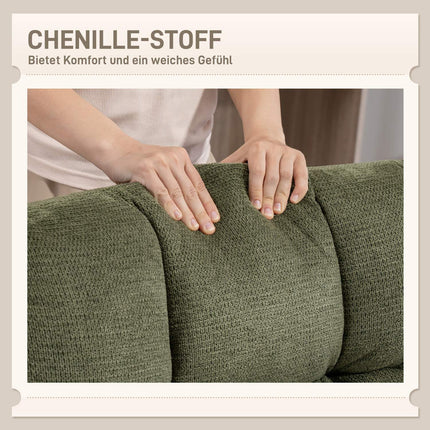 Swivel Lounge Chair, Wide Seat, Water-Resistant Chenille, Green