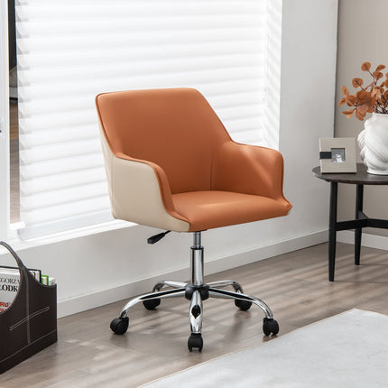 Swivel Office Chair, Adjustable Height, PU Leather