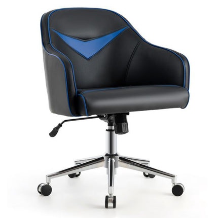 Swivel Office Chair, Adjustable Height, Recline, Blue-Black
