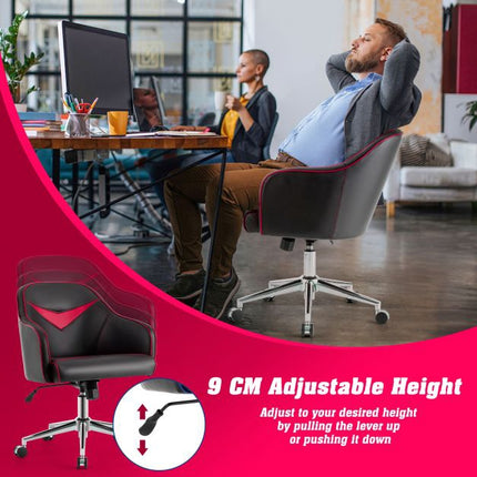 Swivel Office Chair, Adjustable Height, Recline, Lumbar Support