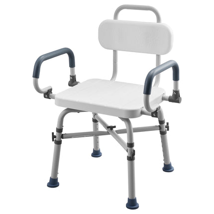 Swivel Shower Chair With Arms and Back, 500 lb, Adjustable