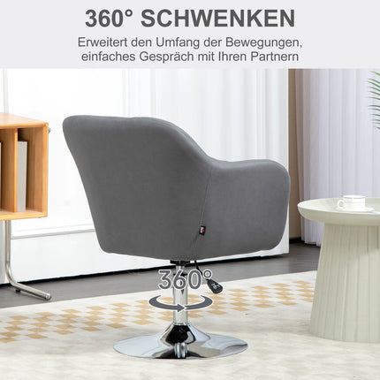 Adjustable Swivel Office Chair, Dark Grey, 60 x 60 x 79-91 cm