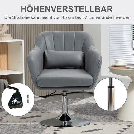 Adjustable Swivel Office Chair, Dark Grey, 60 x 60 x 79-91 cm