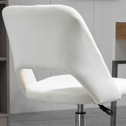 Height-adjustable beige swivel chair for office & living room