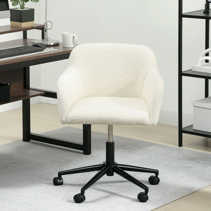 Swivel Office Chair, Fleece Fabric, Height Adjustable
