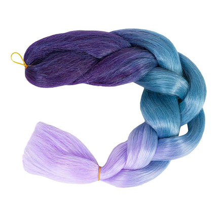 Synthetic hair braids ombre blue/fio W10342