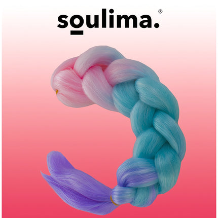 Synthetic hair ombre braids pink/ni/f W10341