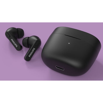 TAT2206BK True Wireless Headphones, IPX4 class (splash and sweat resistant) 6+18 hours play time. Black.