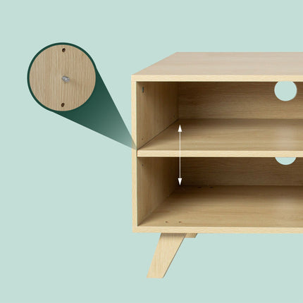 TV Cabinet, 6 Compartments, Fits TVs Up to 60 Inches