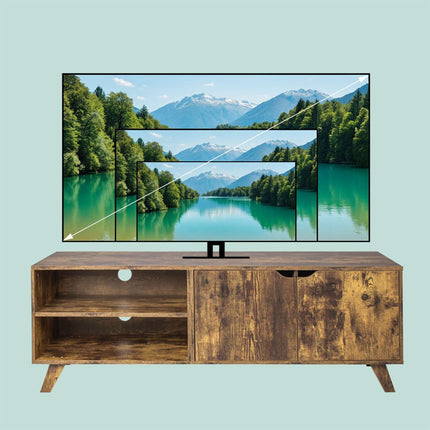 TV Cabinet, 6 Compartments, Fits TVs Up to 60 Inches