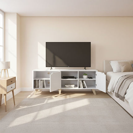 TV Cabinet for 60-Inch TVs, 6 Compartments