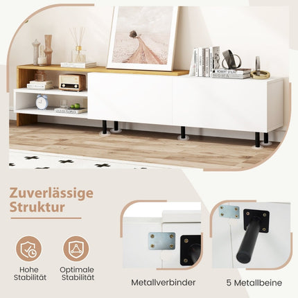 TV Stand for 80-Inch TVs with Shelves and Cabinets
