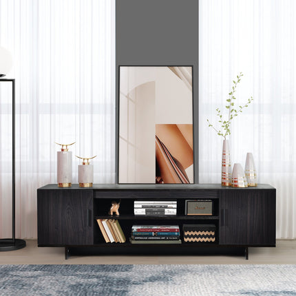 TV Stand for Up to 65 Inch TVs, 2 Cabinets, Shelves