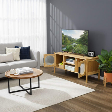 TV Unit with 2 Doors, Cable Management