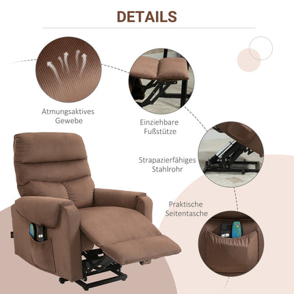 Electric armchair with massage, heating and remote control
