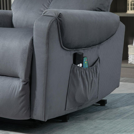 Electric recliner with massage, heating and standing assistance