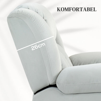 Electric recliner TV chair with massage and heating, USB ports