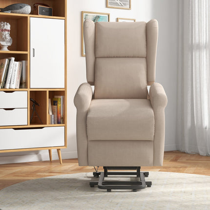 TV armchair with electric lift and lockable tilt, cream