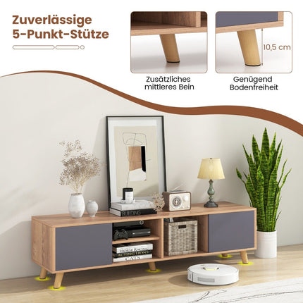 TV cabinet with open shelf & 2 cabinets TV lowboard for TVs up to 65 inch TV cabinet