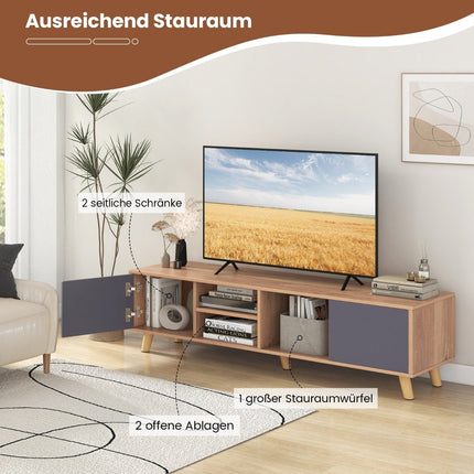 TV cabinet with open shelf & 2 cabinets TV lowboard for TVs up to 65 inch TV cabinet