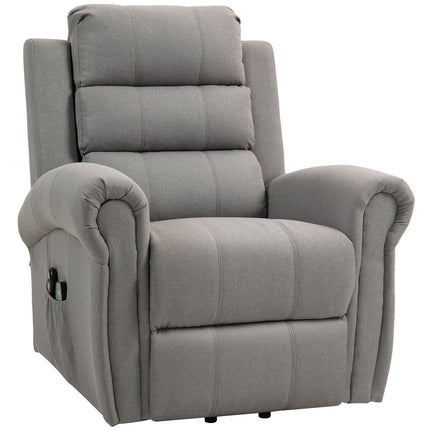Electric reclining massage chair with heating and standing assistance