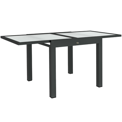 Large outdoor garden table - 160x80 cm, aluminum frame