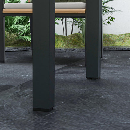 Large outdoor garden table - 160x80 cm, aluminum frame