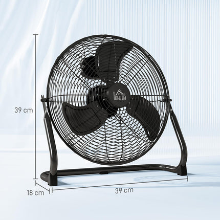 Electric table fan, 4 speeds, 120° adjustable angle, black