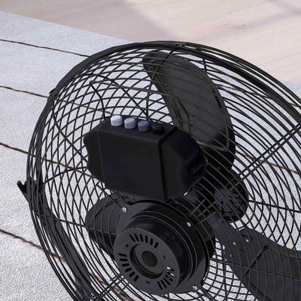 Electric table fan, 4 speeds, 120° adjustable angle, black