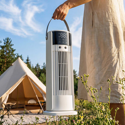 Table Fan with Mist, 3 Speeds, 90 Oscillation, Timer