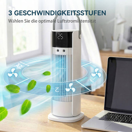 Table Fan with Mist, 3 Speeds, 90 Oscillation, Timer