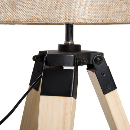 Bedside lamp, beige linen look, 45cm