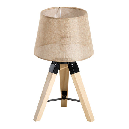 Bedside lamp, beige linen look, 45cm