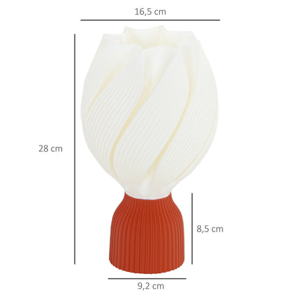 LED Table Lamp with 3D Flower Lampshade, White