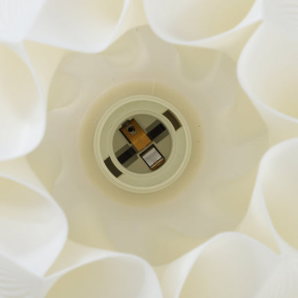 LED Table Lamp with 3D Flower Lampshade, White
