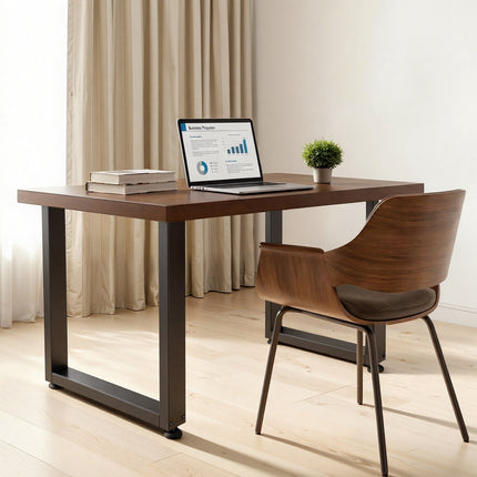 Table Legs Set Of 2, 750 x 600 mm Carbon Steel, Black