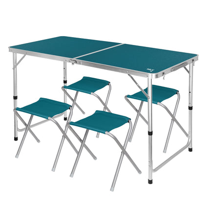 Table and Chairs Set, Blue, Foldable, Outdoor Use