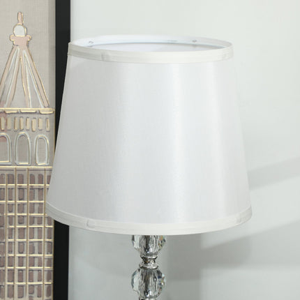 LED table lamp, crystal, USB rechargeable, Silver, E27 socket