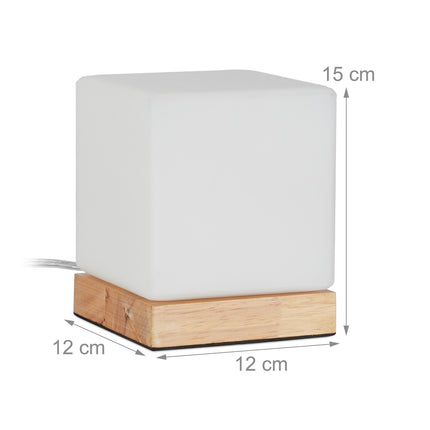 Table lamp in opal glass