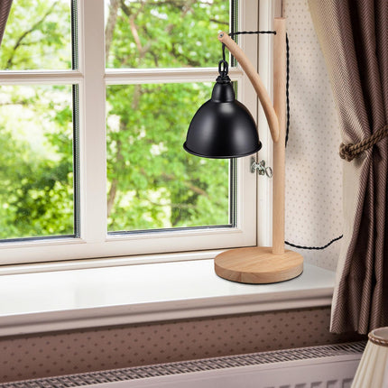 Table lamp in wood and metal